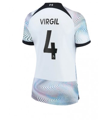 Liverpool Virgil van Dijk #4 Bortedrakt Kvinner 2022-23 Kortermet